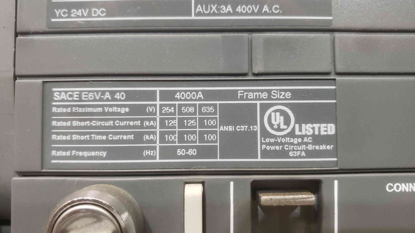 4000 Amps, ABB, SACE Emax E6V-A 40, drawout, PR123/P-LSIG trip unit - Image 4