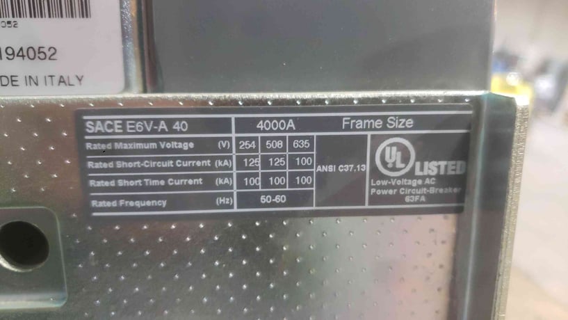 4000 Amps, ABB, SACE Emax E6V-A 40, drawout, PR123/P-LSIG trip unit - Image 7