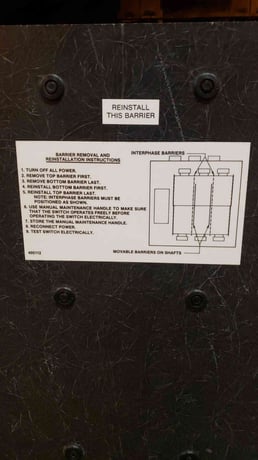 800 Amp. ASCO E962380097XC, Bypass Isolation Switch, 480 Volts, 3 Phase - Image 2