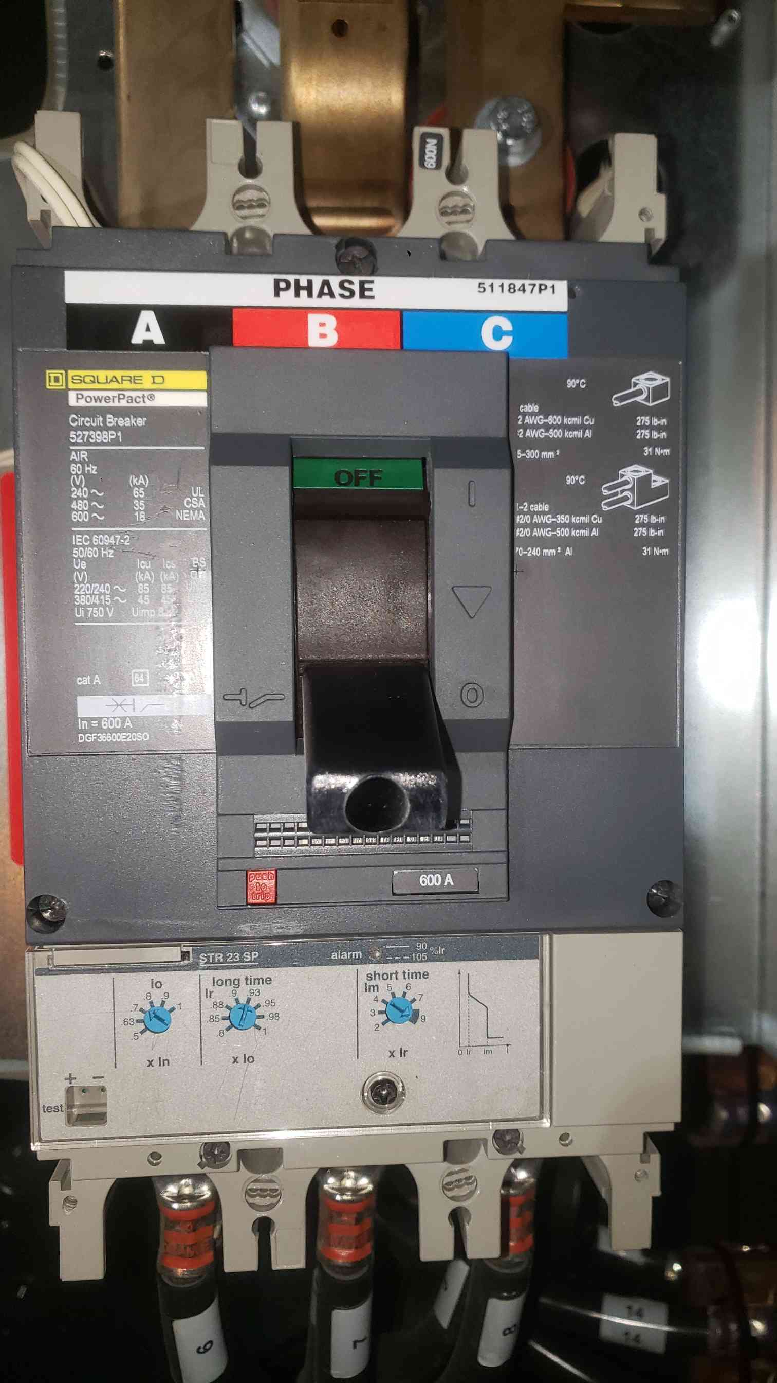 150 KVA Liebert FPC #FPA30C150P, PDU, 480 x 208/120 Volts, w/ Square D Breakers - Image 4