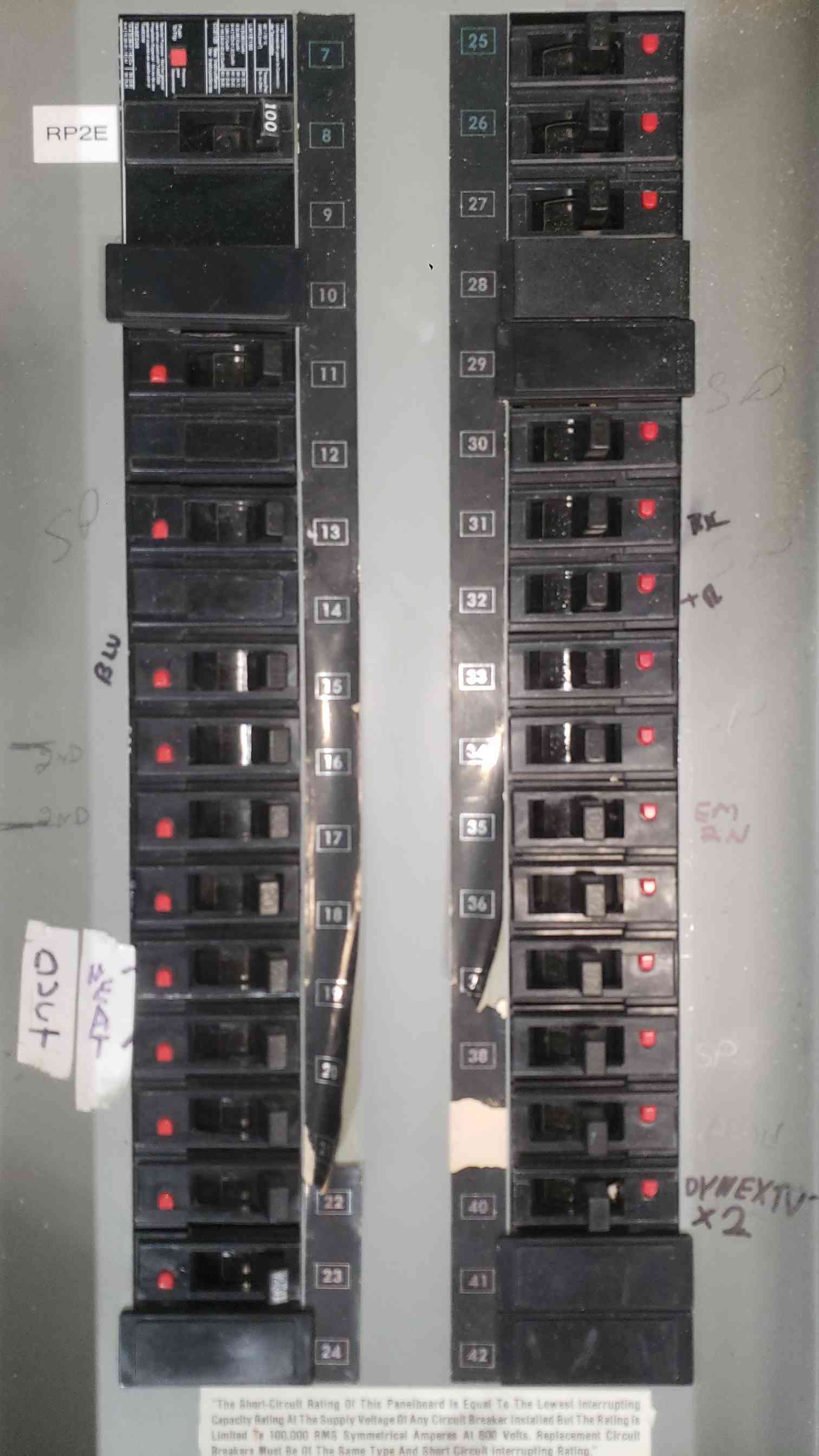 600 Amp, Siemens, Industrial Panelboard, 120/220 Volts, 3 Phase, Main w/ 125A & 100A Breakers - Image 9