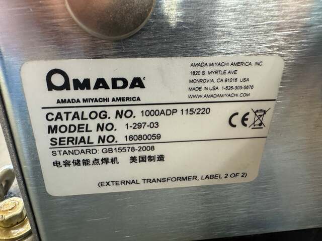 Amada Miyachi 1000ADP 115/220 Welding Transformer 115/220V Untested Surplus - Image 3
