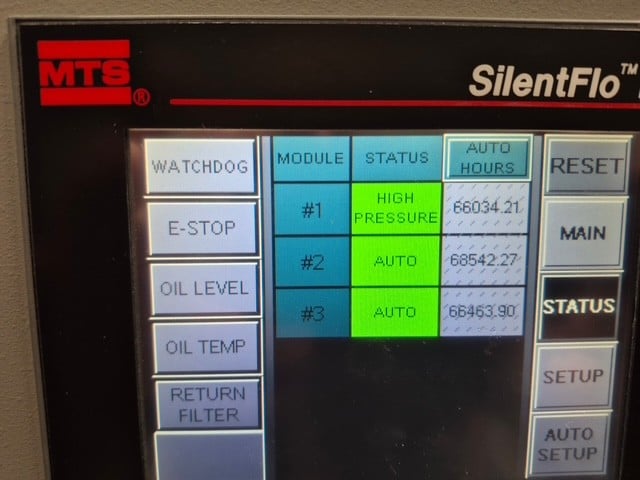 60 HP MTS #505.60, hydraulic power unit, upgraded to 505.90 G1+, 90 GPM, 3000 psi, 2005 - Image 5