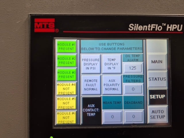 60 HP MTS #505.60, hydraulic power unit, upgraded to 505.90 G1+, 90 GPM, 3000 psi, 2005 - Image 6