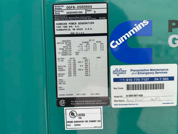 175 KW Cummins #DGFB, diesel generator set, 277/480 Volts, 3-phase, 277 HP, 6CTA8.3-G2 engine, weatherproof - Image 10