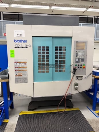 Brother #TC-S2B-0, CNC tapping center, 4-Axis, 21 ATC, Yukiwa 4th axis table, 230 V., 2004 - Image 1