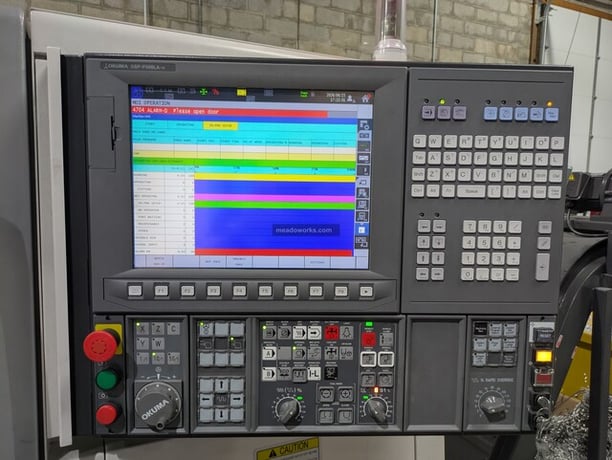 Okuma #Genos-L400II-e, CNC lathe, 12 station turret, OSP-P300LA-e control, chip conveyor, 220 V., 2022 - Image 6