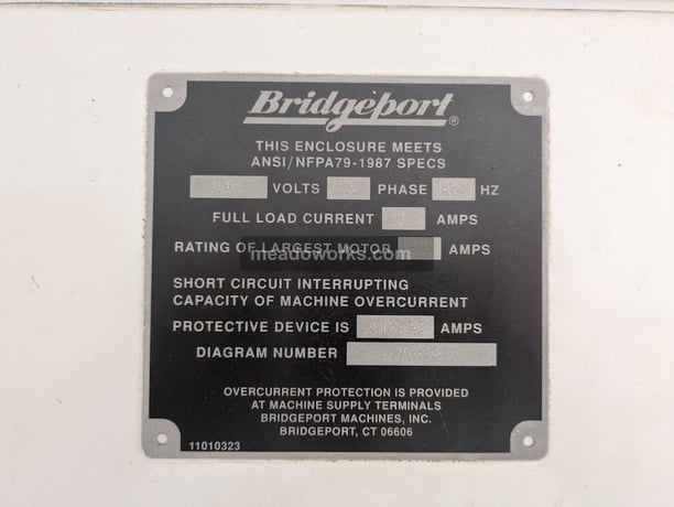 Bridgeport #Torq-Cut-TC4, vertical machining center, 3-Axis, GE Fanuc Series O-M control, 440 V. - Image 8