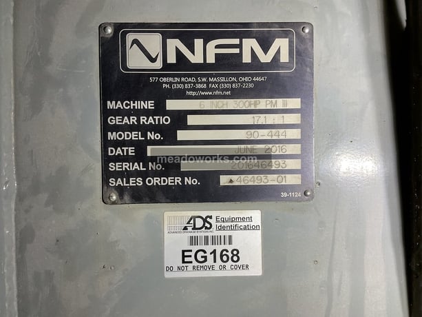 NFM #90-444, 6" single screw extruder, 2016 - Image 4
