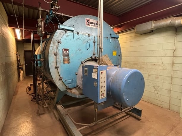 350 HP Superior Boiler Works #4-X-1506, Packaged Steam Boiler, 150 PSI, 1506 sq.ft., 12048 BTUH, 1997 - Image 1