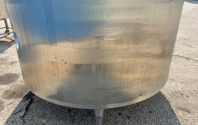 1400 gallon Apache, Stainless Steel mixing tank, dimple jacket, 3.5 HP, 1998 - Image 8
