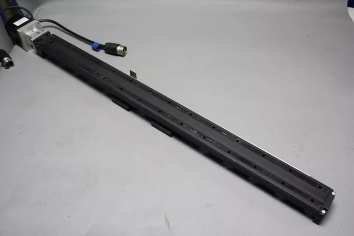 NSK, linear actuator ballscrew stage w/ linear guide, Yaskawa #SGMPH-01BAE41D AC servo motor - Image 9