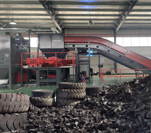 TDF Tyre Shredder, Enerpat #MSB-ETY1600, 3 TPH, Producing 50-100 mm Tire Chips - Image 2