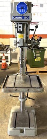 20" Clausing #2221, Single Spindle Drill, 300-2000 RPM, 22" x 19" Table, 1 HP, 1 Phase - Image 3