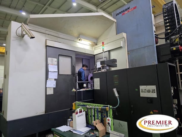 5.11" Daewoo Doosan #DBC-130II, CNC table type horizontal boring mill, Fanuc 31iA Control, (2) 62.99' x - Image 1