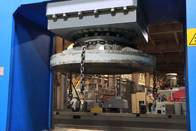 500 Ton, SICMI #PFC-500, h-frame hydraulic press, 19.6" stroke, 47" x 59" bed, 25" daylight, 11" shaft - Image 4
