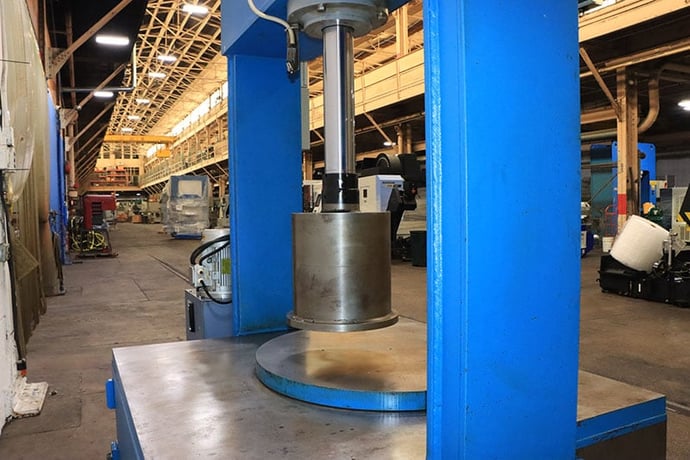 100 Ton, SICMI #PMM-100C, gantry straightening press, 19.6" stroke, 5' x 5' bed, 28" daylight, 2007 - Image 3