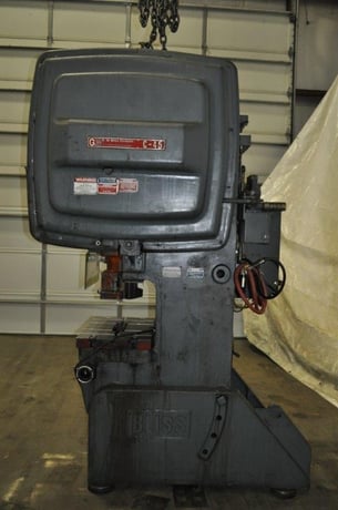 45 Ton, Bliss #C-45, OBI flywheel press, 3" stroke, 12.25" Shut Height, 3" adj., 90 SPM, 29.5" x18" bed, air - Image 4