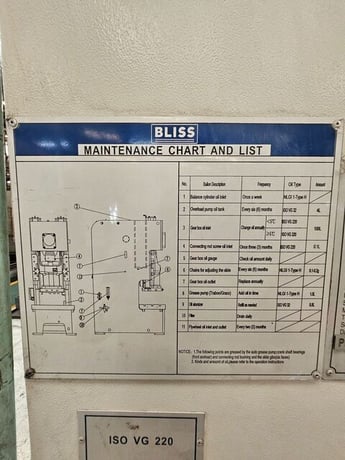 66 Ton, Bliss #C1-60, single crank gap frame press, 5.1" stroke, 11.8" Shut Height, 2.76" adj., 35.4" x20.5" - Image 8