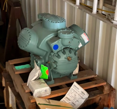 Carlyle #5H66-M219, Semi-Hermetic Reciprocating Refrigeration Compressor, 225 low psi/450 high psi - Image 1