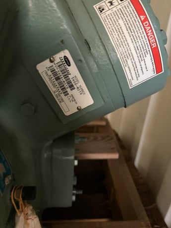 Carlyle #5H66-M219, Semi-Hermetic Reciprocating Refrigeration Compressor, 225 low psi/450 high psi - Image 2