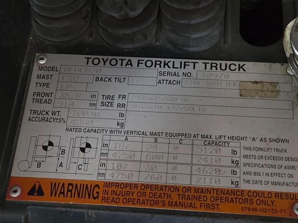 Toyota #8FGCU30, forklift - Image 9
