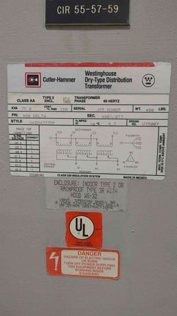 75 KVA 480 Primary, 480Y/277 Secondary, Cutler-Hammer V48M47T75F, Dry Type, 3PH (2 available) - Image 2