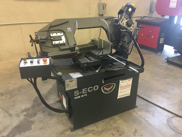 10" x 14" RMT #S-ECO-PDM-10-14, manual pivot double miter bandsaw, 65-328 FPM, 2 HP, 10' 4" x 1" x 0.035" - Image 2