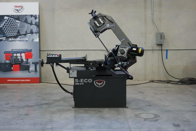 10" x 14" RMT #S-ECO-PDM-10-14, manual pivot double miter bandsaw, 65-328 FPM, 2 HP, 10' 4" x 1" x 0.035" - Image 4