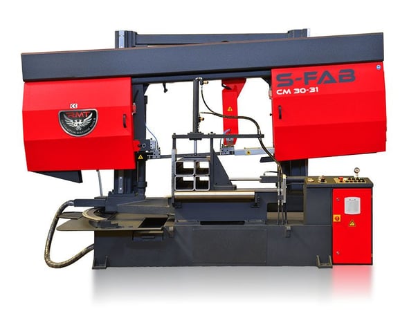 30" x 31" RMT #S-FAB-CM-30-31, manual pivot double miter bandsaw, 65-328 FPM, 10 HP, 331" x 1.61" x 0.051" - Image 1