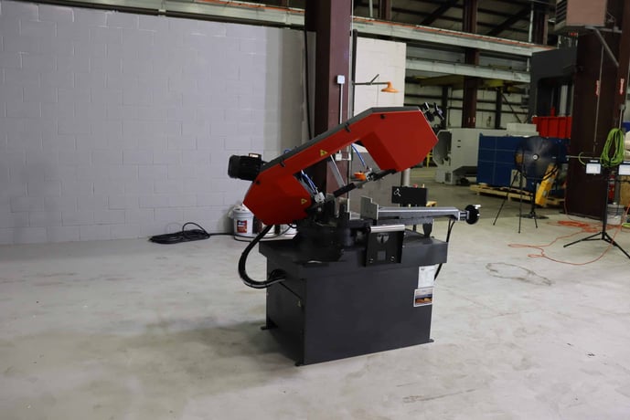 10" x 14" RMT #S-FAB-PDM-10-14, semi-auto pivot double miter bandsaw, 66-328 FPM, 2 HP, 125" x 1" x 0.035" - Image 4