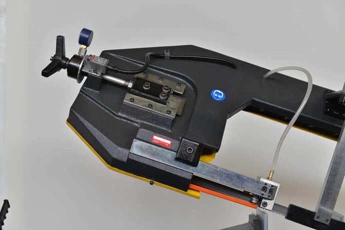 10" x 14" RMT #S-FAB-PDM-10-14, semi-auto pivot double miter bandsaw, 66-328 FPM, 2 HP, 125" x 1" x 0.035" - Image 6