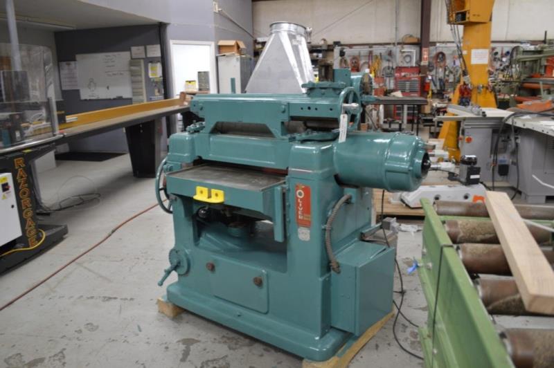 24" x 8" Oliver #299-D, single surface planer, 5 HP main, 1 HP variable feed, 3-knife cutterhead, sectional - Image 3