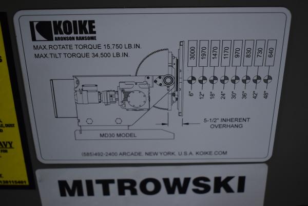 3000 lb. Koike Aronson, welding positioners, new - Image 5