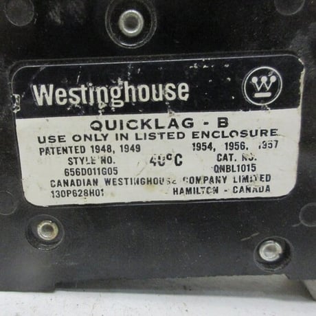 15 Amps, Westinghouse, QNBL1015, Miniature Circuit Breaker, 120 VAC, 1-pole, (2 available) - Image 2