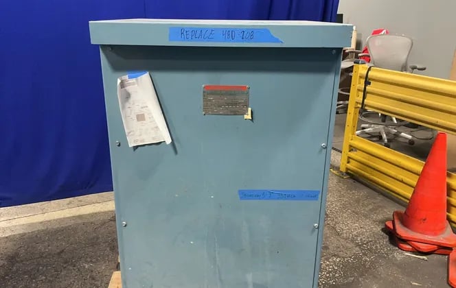 225 KVA 480 Primary, 208Y/120 Secondary ITE Power #3F3Y225, Transformer, 3 phase, 60 Hz, Class AA - Image 1