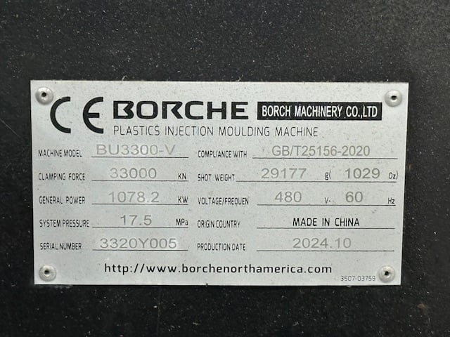 3300 Ton, 1029 oz., Borche #BU3300-V, injection molding machine with Yaskawa robot, Keba Control, 2024 - Image 9