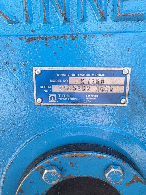 Kinney #KT150, rotary piston high vacuum pump system - Image 5
