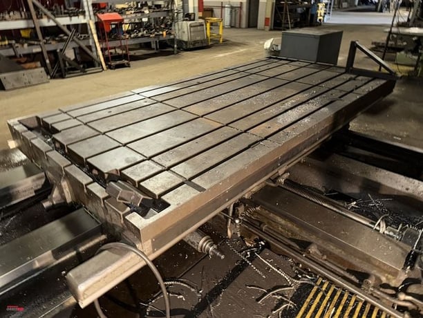 4" Giddings & Lewis #340T, table type horizontal boring mill, 60" x 120" T-slotted table, 20 HP, hardways - Image 3