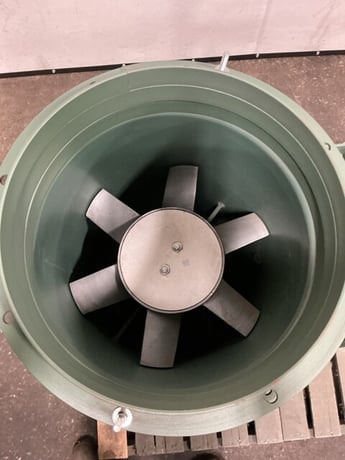 3000 cfm, New York Blower #ARR-9D, 16" tube axial fan, 2 HP, new - Image 7