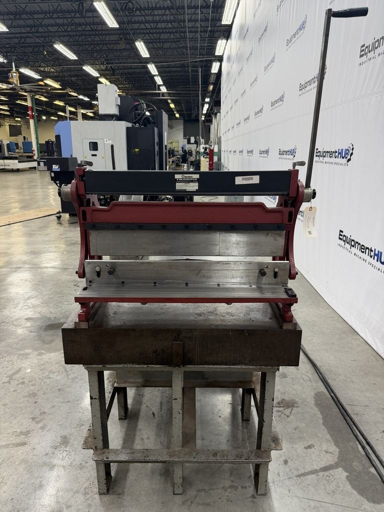 30" Central Machinery shear, press brake & slip roll, Dake #1 arbor press, Challenge Machinery Co. 36" x 48" - Image 7
