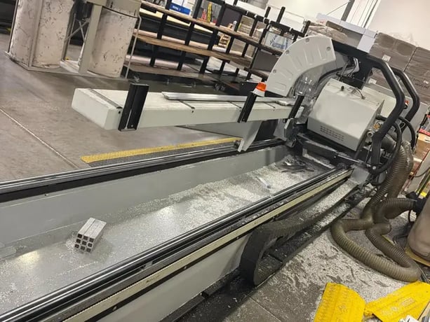 21.6" FOM Industries #Blitz-Alva-550-Theta, CNC double head miter saw, saw blade head with automatic - Image 7