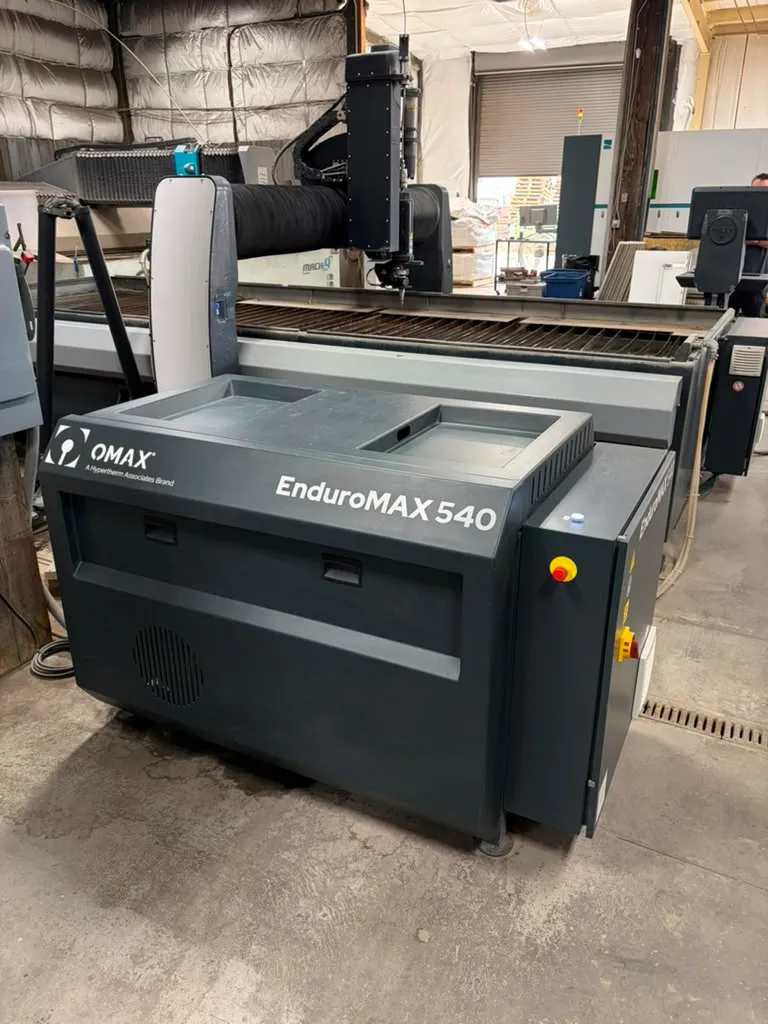 Omax #Optimax-60X, 5-Axis CNC Waterjet, 5.1' x 13' table, 40 HP, 60,000 psi, 350 IPM traverse, 600 lb. - Image 5