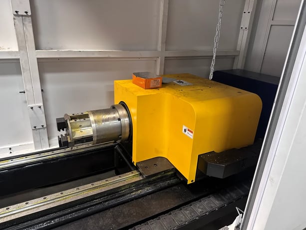 HSG #G-3015E, CNC Fiber Laser, tube cutting attachment, 6000 watt, 5' x 10' table, 236" max. tube profile - Image 5