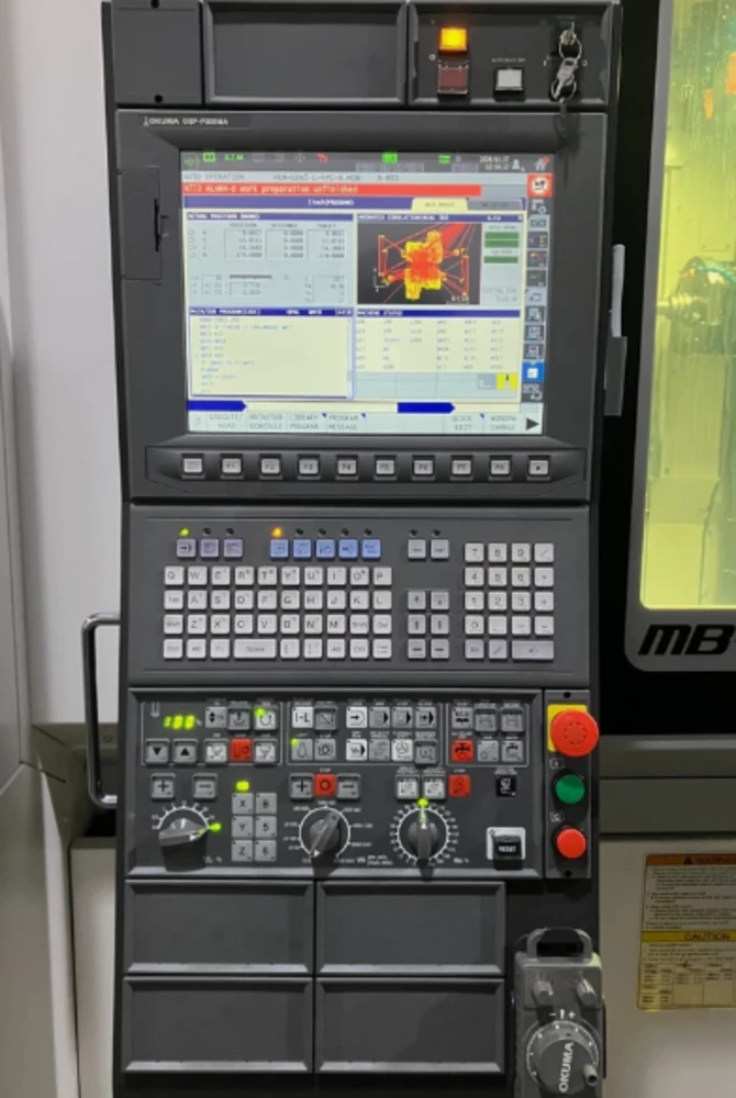 Okuma #MB-4000H, 4-Axis CNC Horizontal Machining Center, 24.6" X/Y/Z, 15.7" x 15.7" pallet, 15000 RPM, 60 - Image 8