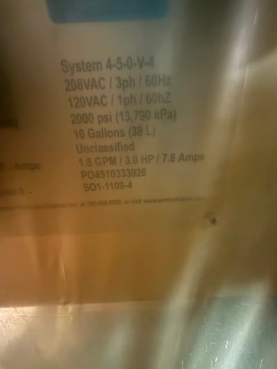 1.8 GPM Summit Valve #HPU-5-0-V-4, Hydraulic Power Unit, 3 HP, 2000 psi, 10-gallon reservoir, control panel - Image 3