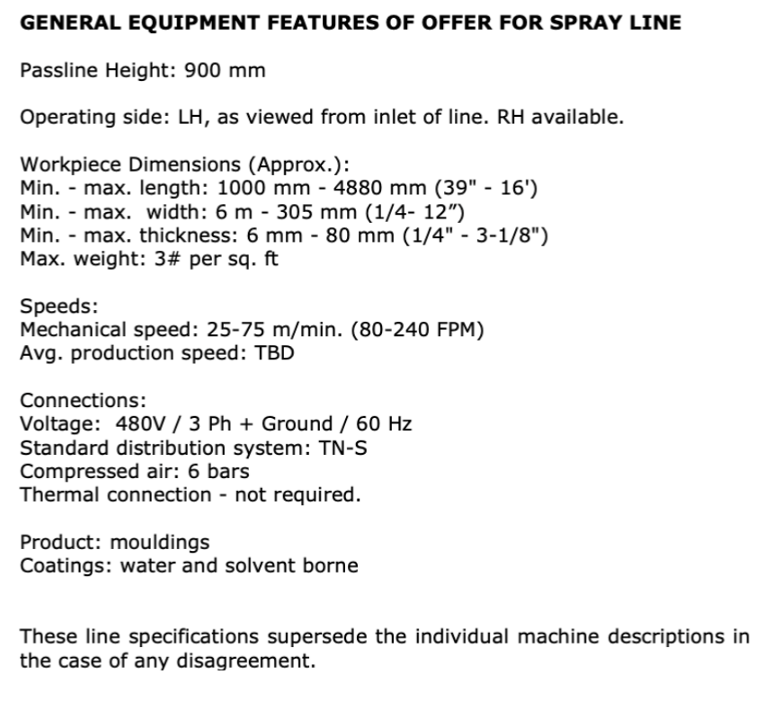 Superfici, Double chamber moulding Sprayer, 6 gun, 80-240 FPM, 16' x1'x3-1/8" max, 2024 - Image 9