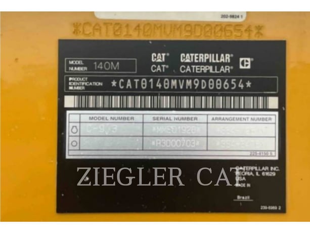 Caterpillar 140M2, Motor Grader, 13664 hours, S/N: M9D00654, 2011 - Image 6