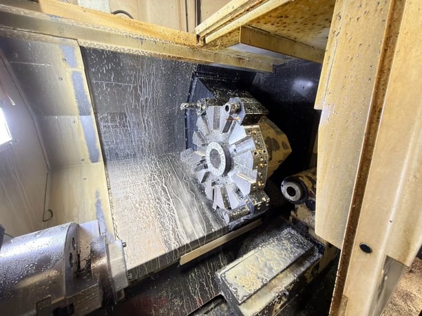 Okuma #Genos-L400, CNC Lathe, 20.4" swing, 15.3" turning diameter, 22" centers, 10" chuck, 2.6" bar, 3000 - Image 9