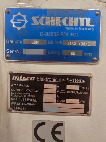 159" Schechtl #Max-400, CNC Folder, 18 gauge capacity, CNC touch control, 2019 - Image 8
